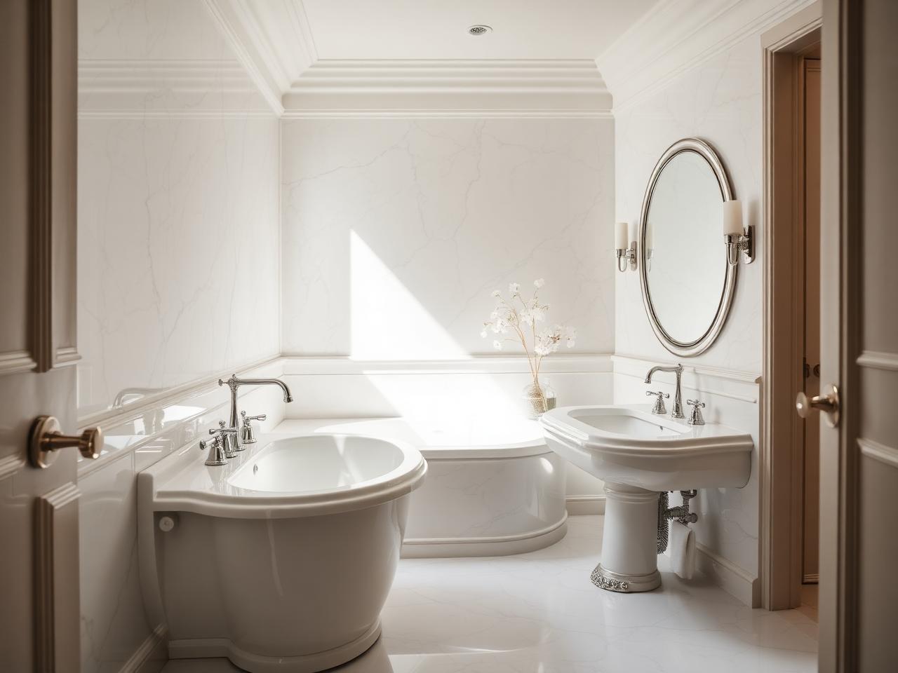 After: Kitchen to bath